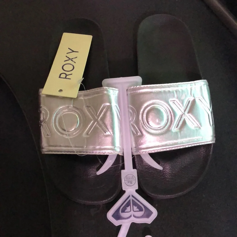NWT Roxy Slippy Slides - Picture 1 of 1